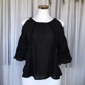 Oversized Flowy Top with Lace Trim